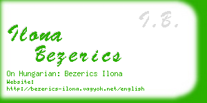 ilona bezerics business card